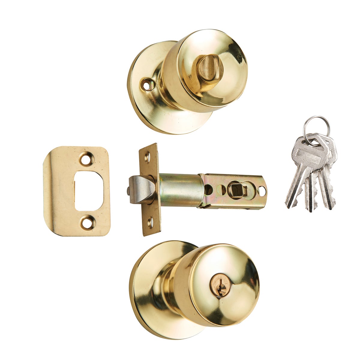 Polished Brass - Keyed Entry Lock (6/24)