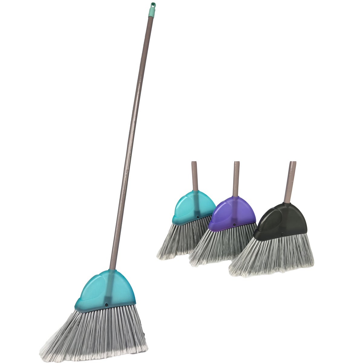 Large Transparent Angle Broom Assorted Colors (12)