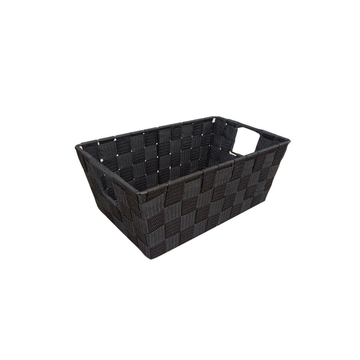 Black - Small Woven Strap Bin 11.5"x6.5"x14.25" (12)