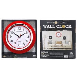 10 No-Ticking Wall Clock, Assorted Colors (12)