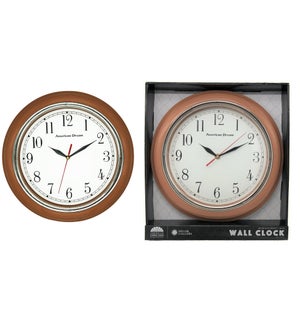 13" Brown Wall Clock (10)
