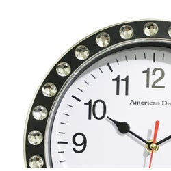 9" Diamond Wall Clock, Assorted Colors (12)