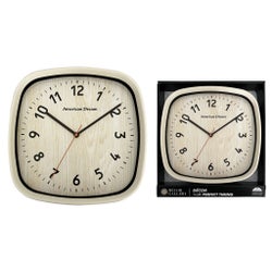 12" Square No-Ticking Printed Dial Wall Clock (10)