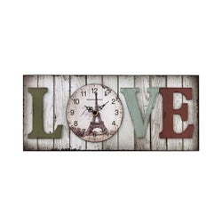 No-Ticking MDF LOVE Wall Clock (10)
