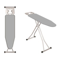 41" x 12" Metal Mesh Top Ironing Board with Metal Iron Rest (5)