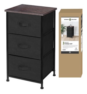 Black 3-Drawer Storage Unit (1)