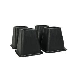 4PC Set 6 inches Square Bed Riser-Black (12 Sets)