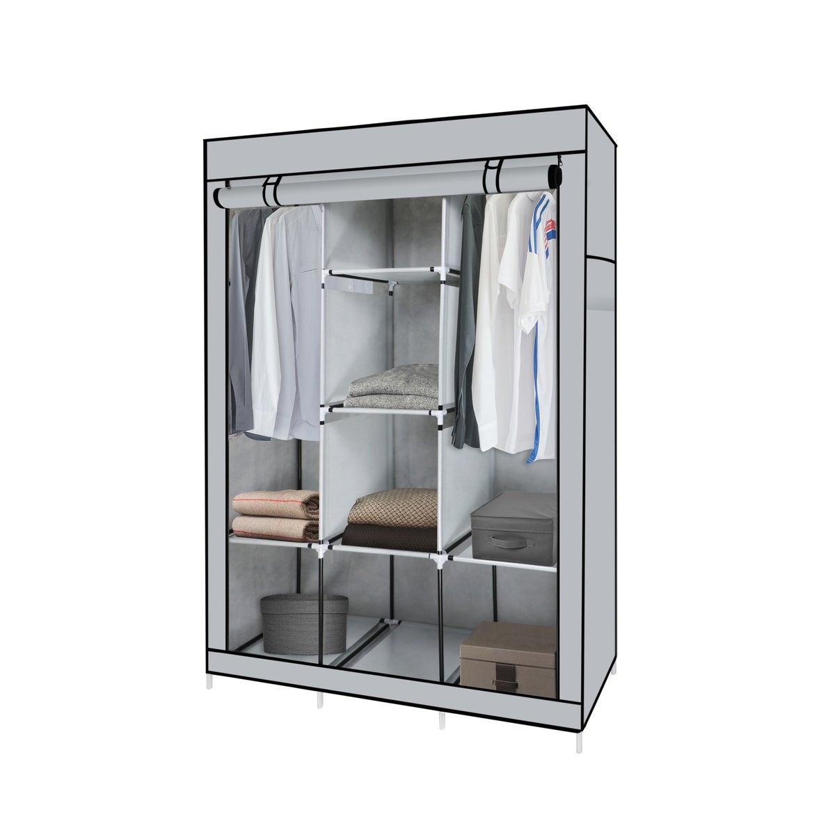 Grey - Storage Closet w/ Shelving (6)