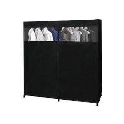 60 Inches Black - Double Door Wardrobe (4)