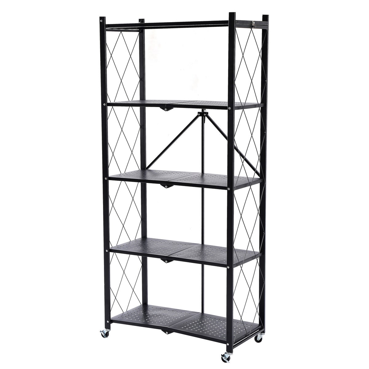 Black 5Tier Foldable Metal Storage Shelving Unit (1) coming soon
