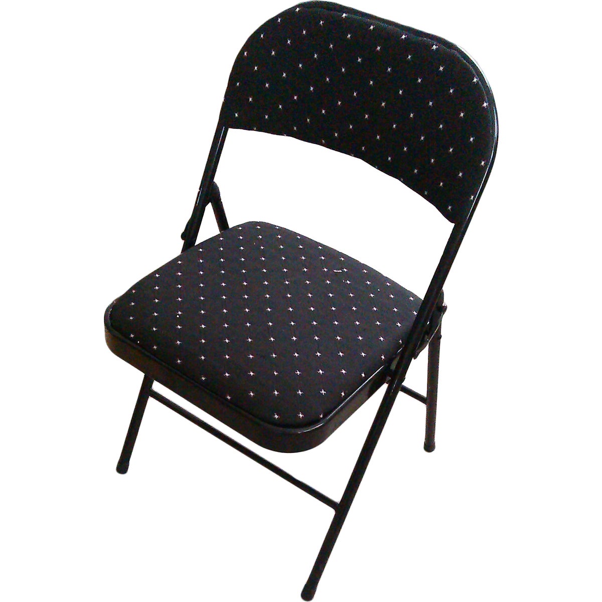 Black - Folding Fabric Cushion Chair (6)