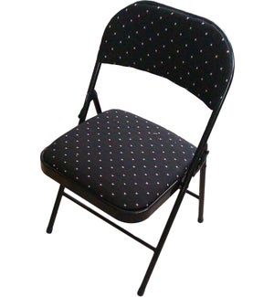 Black - Folding Fabric Cushion Chair (6)