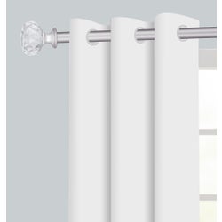 66-120" Satin Nickle Curtain Rod with Acrylic Finial (4)