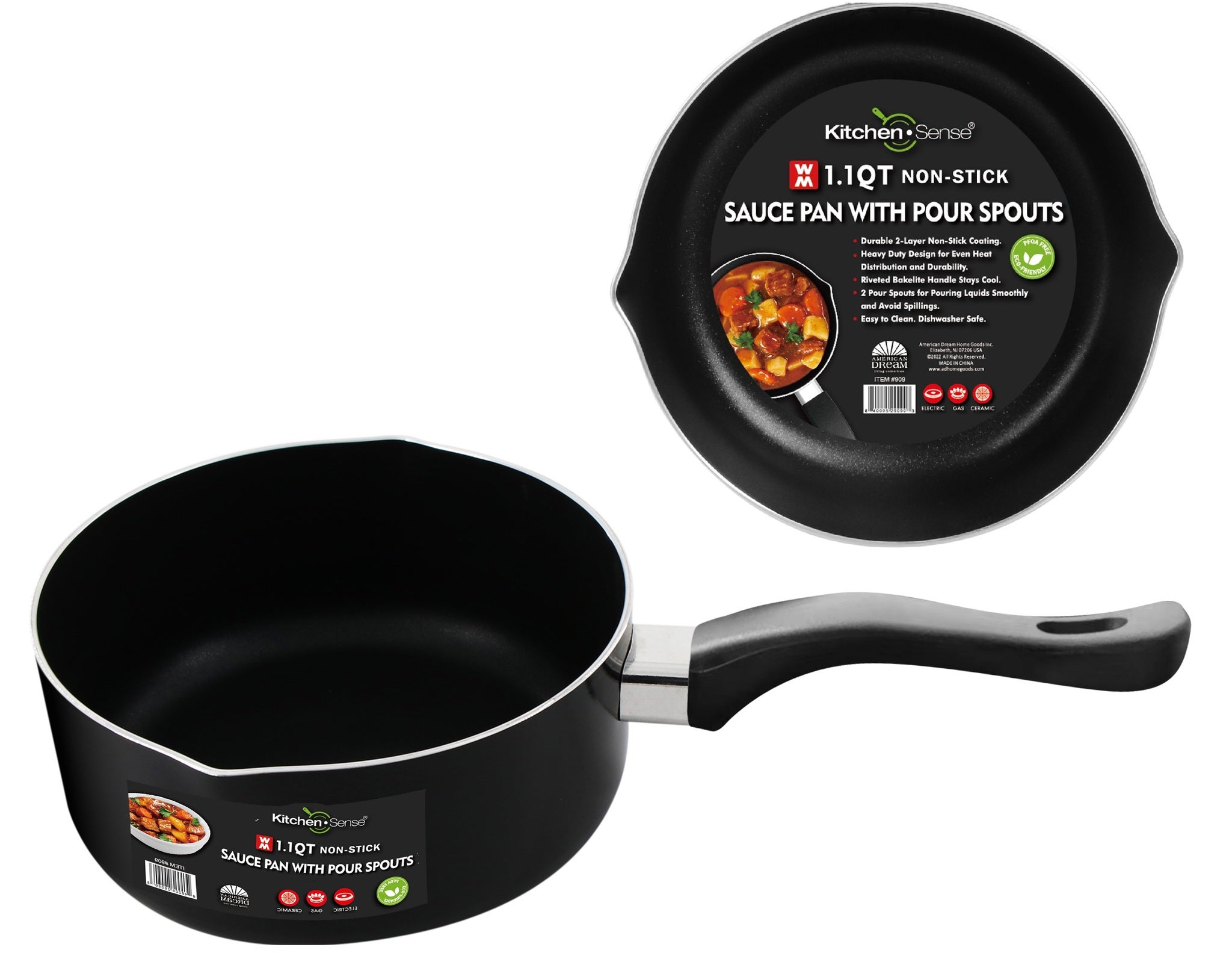 The Kitchen Sense Heavy Duty Non-Stick Fry Pan with Glass Lid