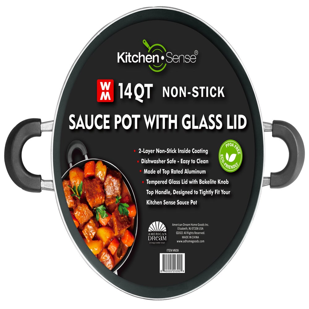  Non-Stick Aluminum 2 Handle Cooking Sauce Pot w/Glass