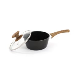 2QT Forged Ceramic Saucepan with Wooden Decal Handle (6)