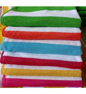 ST MARYS 12 LB CABANA COLLECTION STRIPE BEACH TOWELS