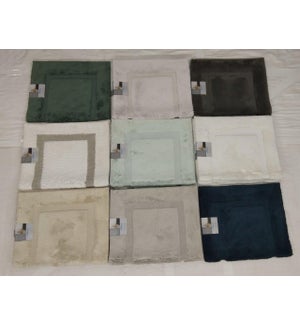 ST MARYS OXFORD COLLECTION COTTON BATH RUGS WITH LATEX BACK- CLOSEOUT