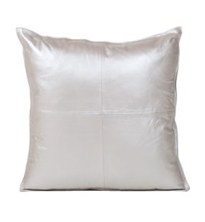 Cushion Cowhide Dull Silver 20x20"