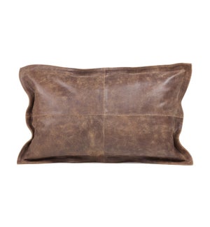 Cushion Cowhide Distressed Vintage Brown 15x23"