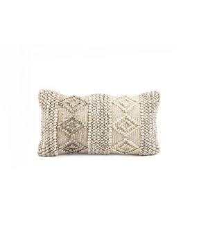 Kia Ora Natural Wool 14x26" Cushion