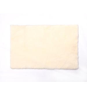 Shortwool Combed Shearling Plate WHITE