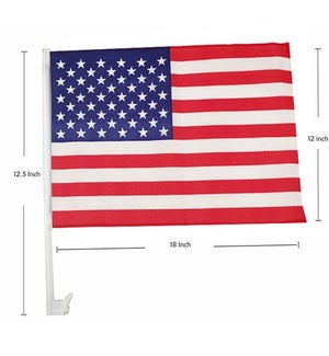 CAR FLAG: USA, 12"x17" (PK 12/240)