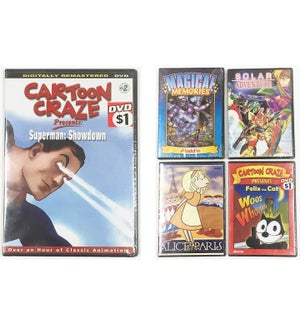 DVD'S: CARTOON ASSORTED (PK 25/250)