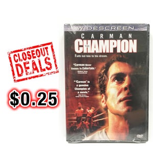 DVD'S: THE CHAMPION, CARMAN ($0.59 > $0.25) (PK 30)
