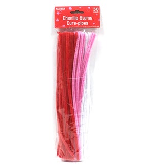 PIPE CLEANER: 50 PK, RED/PINK & WHITE #08085 (PK 48) 