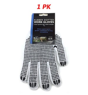GLOVES: WORKING, DOTTED, 1 PK #G800 (PK 240)