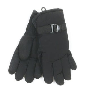 WINTER GLOVES: MEN THICK W/FUR LINED, BLACK ONLY #56-8 (PK 12/144)