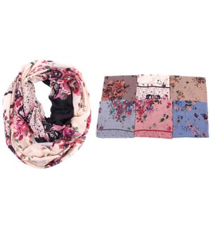 INFINITY SCARF: FLORAL #7549 (PK 12/144)