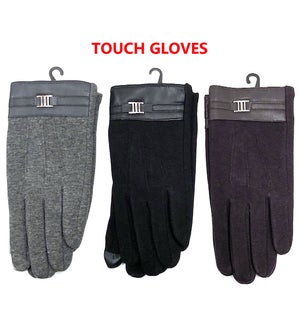 TOUCH GLOVES: LADIES FUR LINED, ASST. #200890 (PK 12/240)