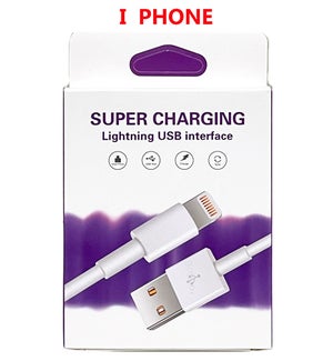 CABLE: FAST CHARGING, I PHONE #52460 (PK 22)