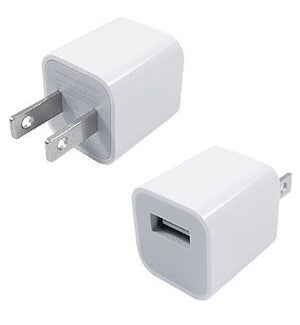 USB WALL ADAPTER: WHITE #300MA (PK 12)