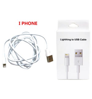CABLE: LIGHTNING TO USB, I PHONE #656235 (PK 12)