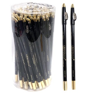 EYELINER: PENCIL W/SHARPENER IN CONTAINER, BLACK #3325 (72 CT)