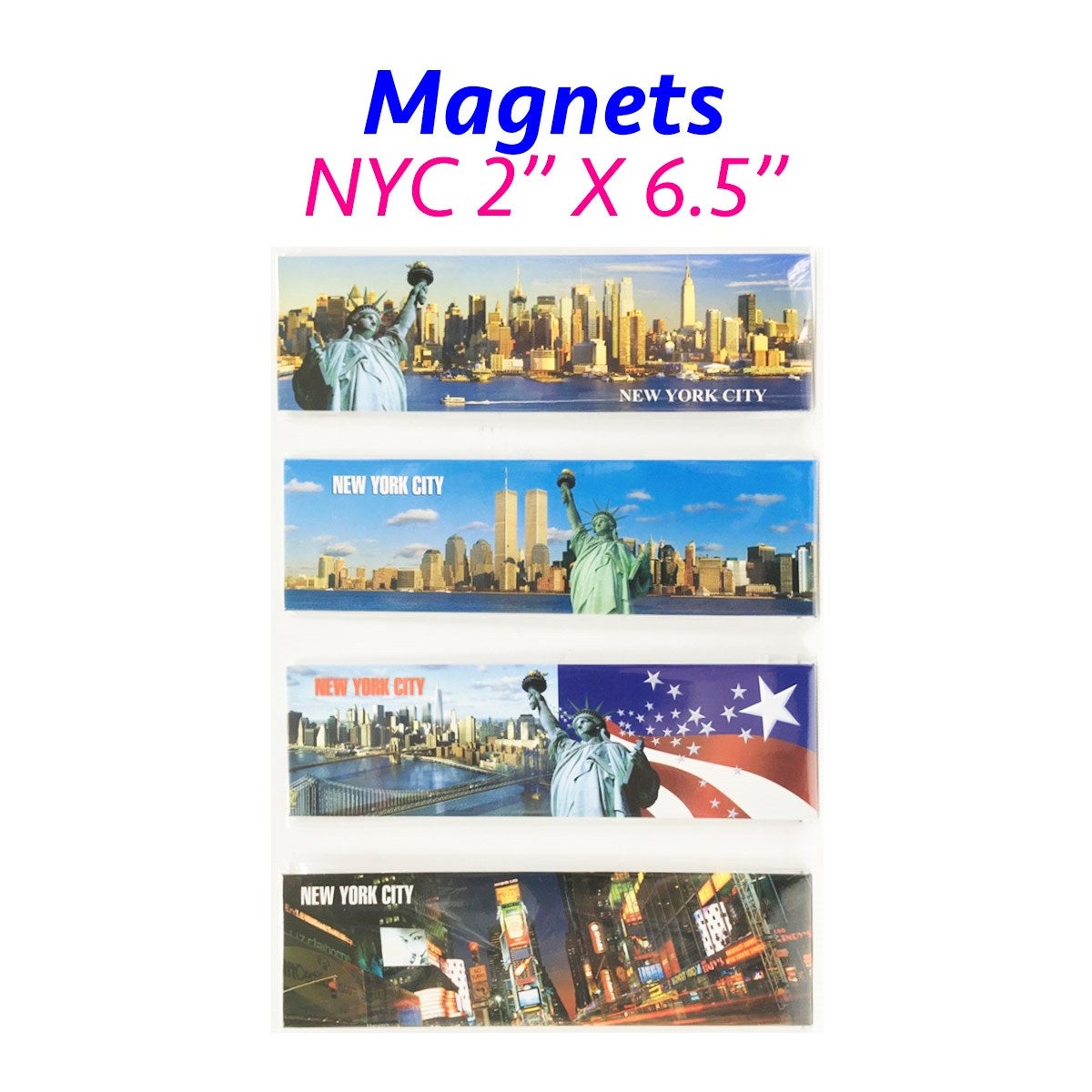 MAGNETS: NEW YORK CITY, ASST., 2" X 6.5" #MG9002
