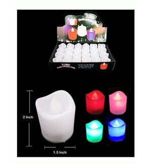 TEALIGHT CANDLE: 2" LED #78643 (24 PC DISPLAY)
