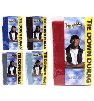 DURAGS: ASSORTED (PK 12)