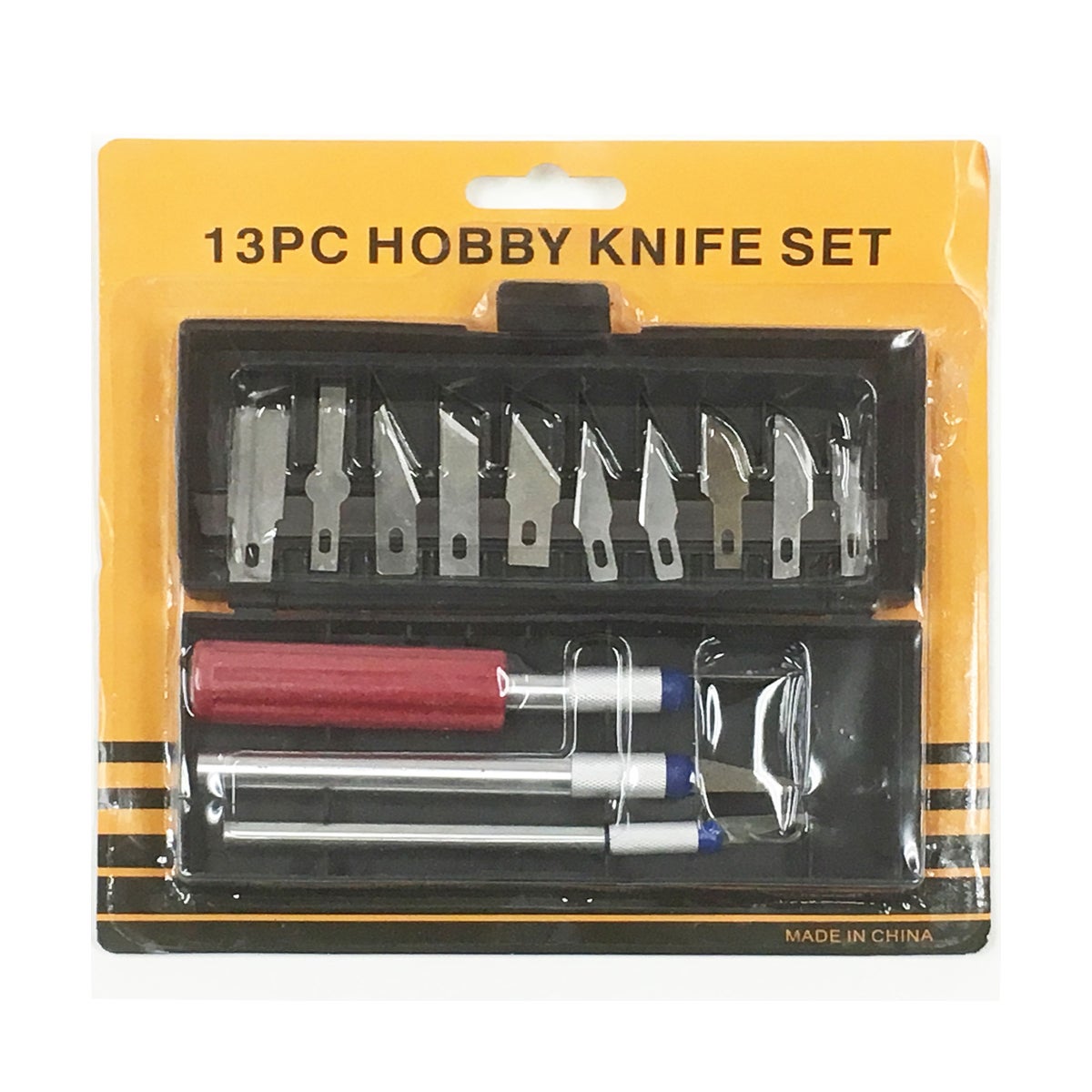 HOBBY KNIFE SET: 13 PC (PK 12)