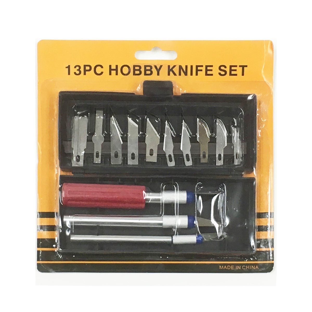 HOBBY KNIFE SET: 13 PC (PK 12)