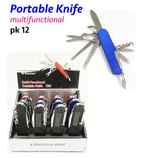TOOL: 12 IN 1 MULTIFUNCTIONAL PORTABLE KNIFE #Y001-102 (PK 12)