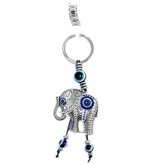 KEYCHAIN: BLUE EYE, 2" ELEPHANT #68106 (PK 12)