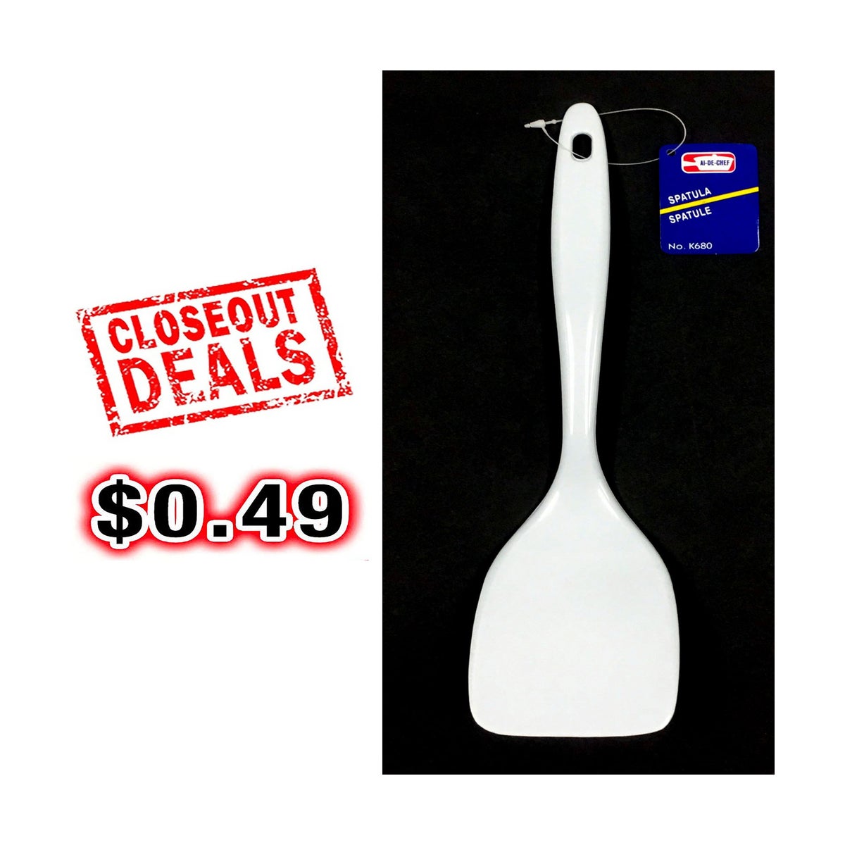 Melamine Spatula, White