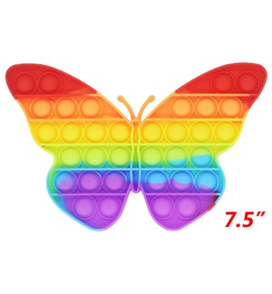 FIDGET POPPIT: 7.5" RAINBOW BUTTERFLY (PK 12)