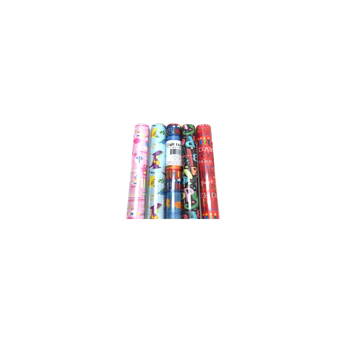 WRAPPING PAPER: BIRTHDAY, 17.5 SQ FT., 30x7 FT. #38257 (PK 48) - party  supplies (ps)