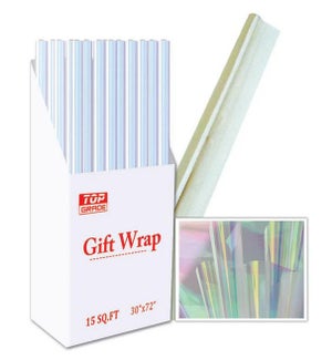 WRAPPING PAPER: CELLOPHANE, CLEAR #GR3086 (PK 48)