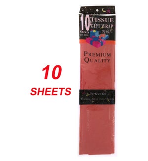 TISSUE PAPER: 10 PK, RED